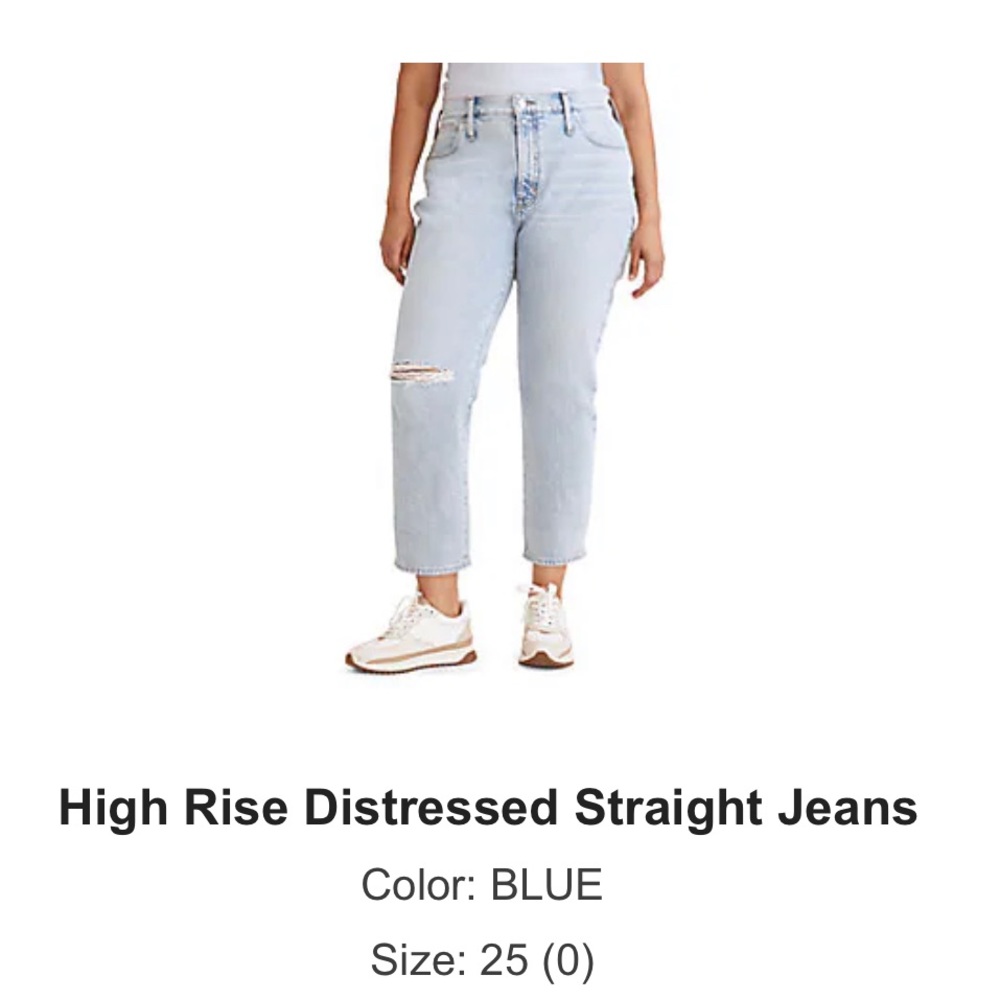 Madewell High Waist Straight Leg Jean
